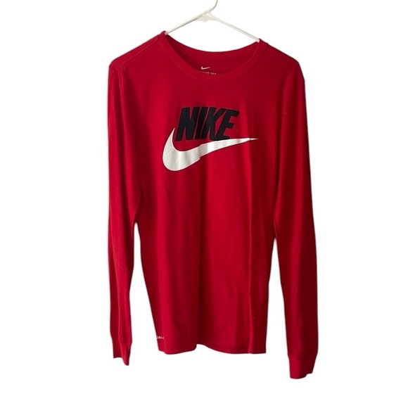 Nike Size Small Red Long-Sleeve Shirt - Picture 2 of 5